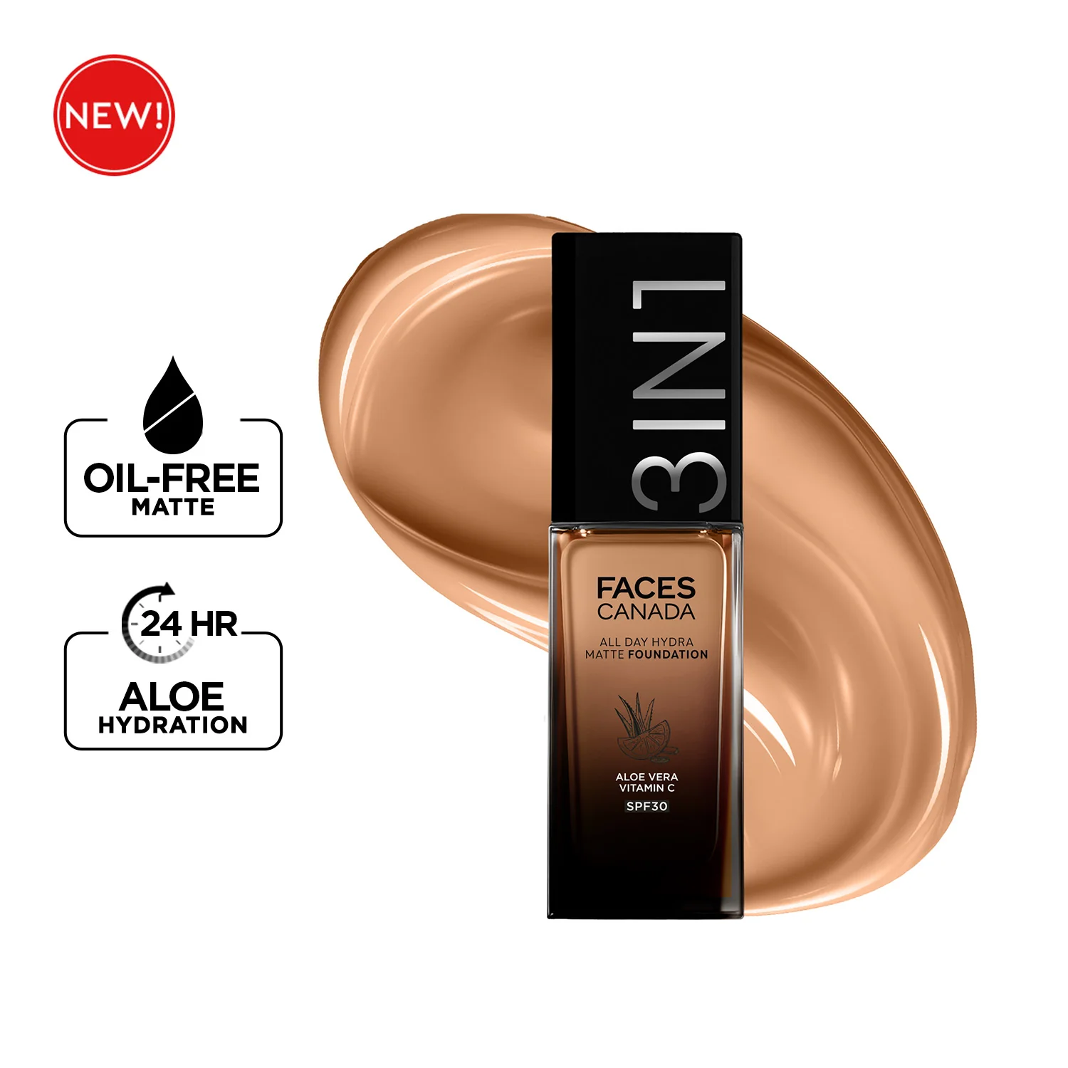 3 in 1 All Day Hydra Matte Foundation 30 ml - Image 13