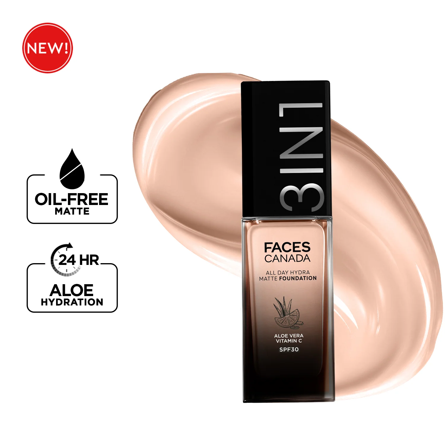 3 in 1 All Day Hydra Matte Foundation 30 ml - Image 15