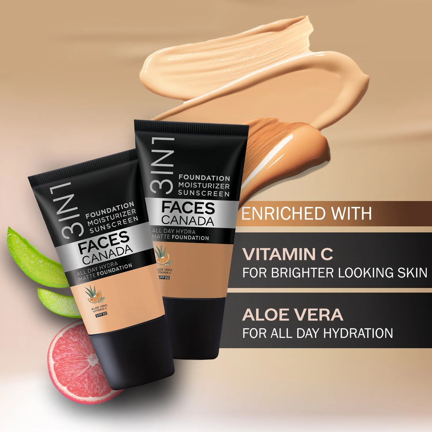 Airbrushed Shine Combo - Rose Gold Strobe Cream (18mll) + Hydra Matte Foundation (Mini) - (18ml) - Image 7