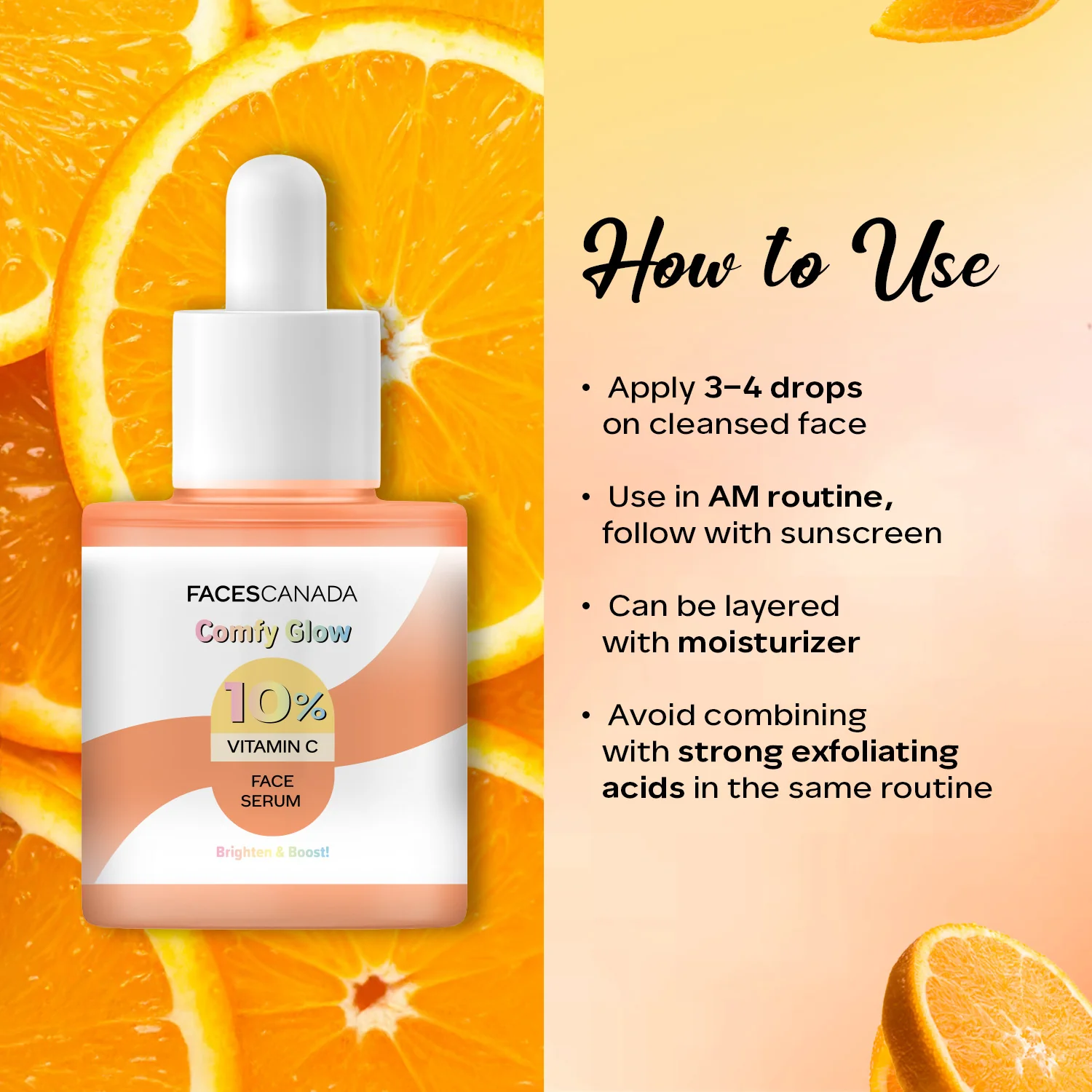 Comfy Glow 10% Vitamin C Face Serum 15ml - Image 4