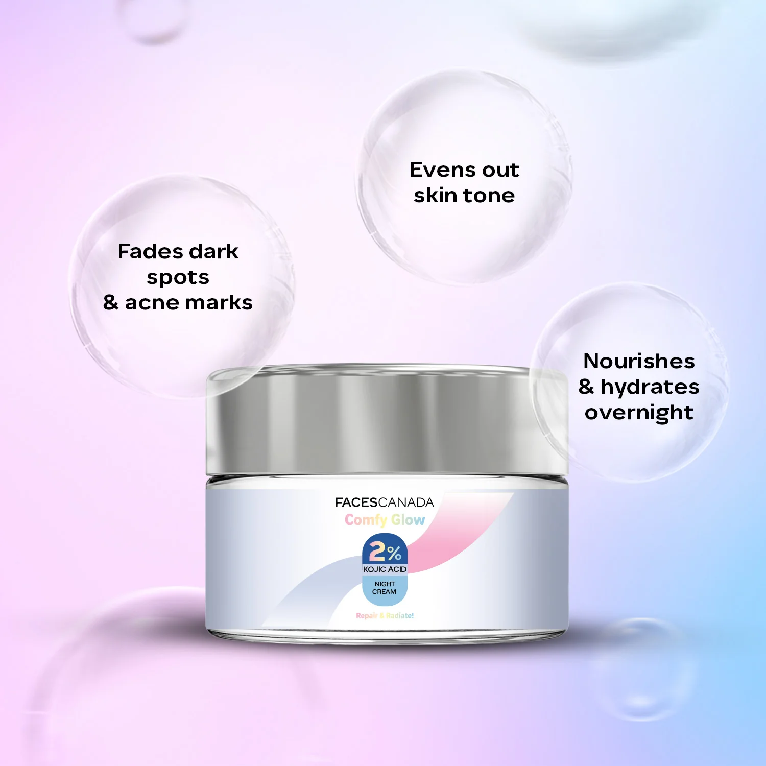 Comfy Glow 2% Kojic Acid Night Cream 25gm - Image 2