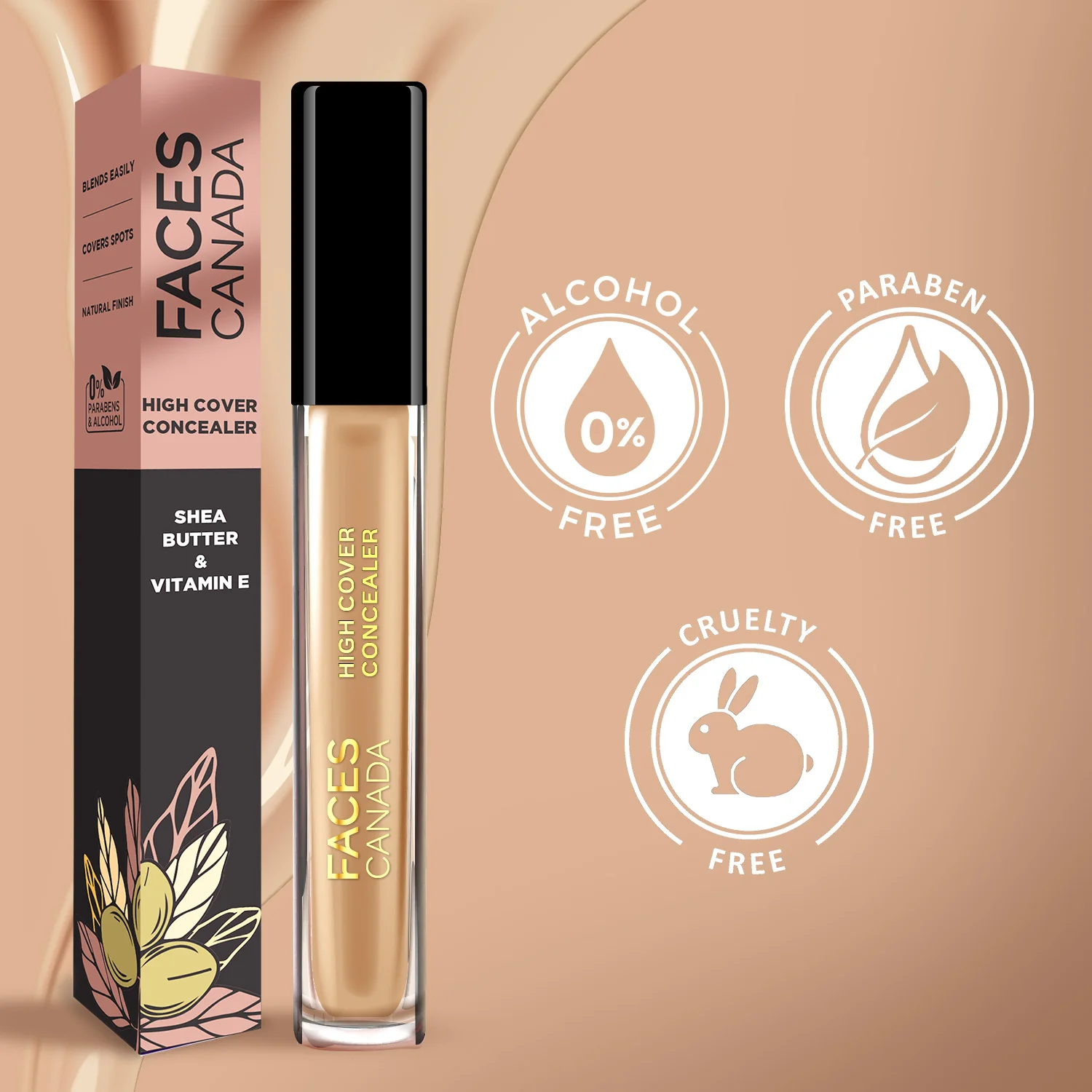 High Coverage Concealer - Full Coverage Liquid Formula for Flawless Skin - Image 24