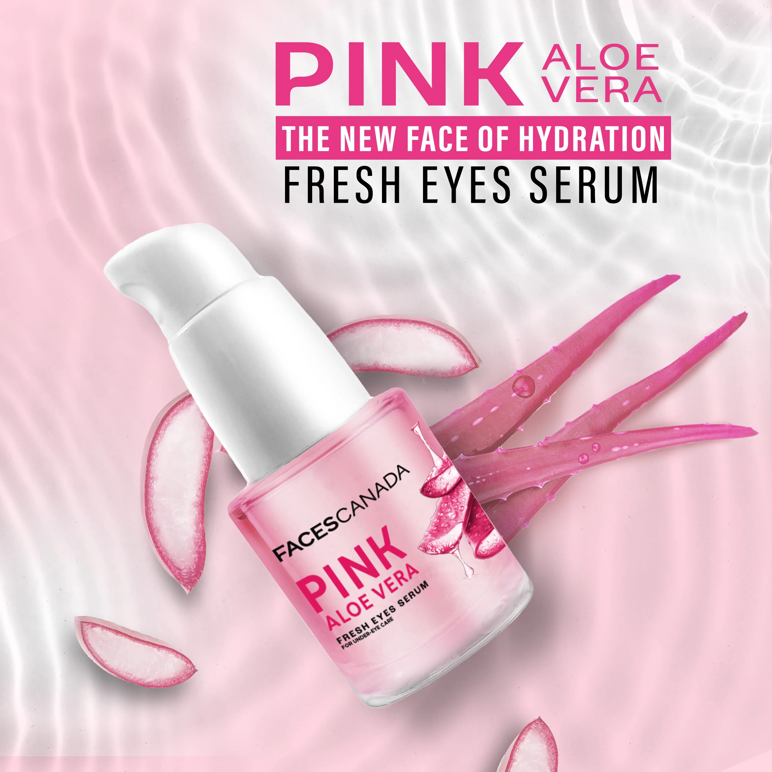 Pink Aloe Vera Fresh Eyes Serum - Image 3