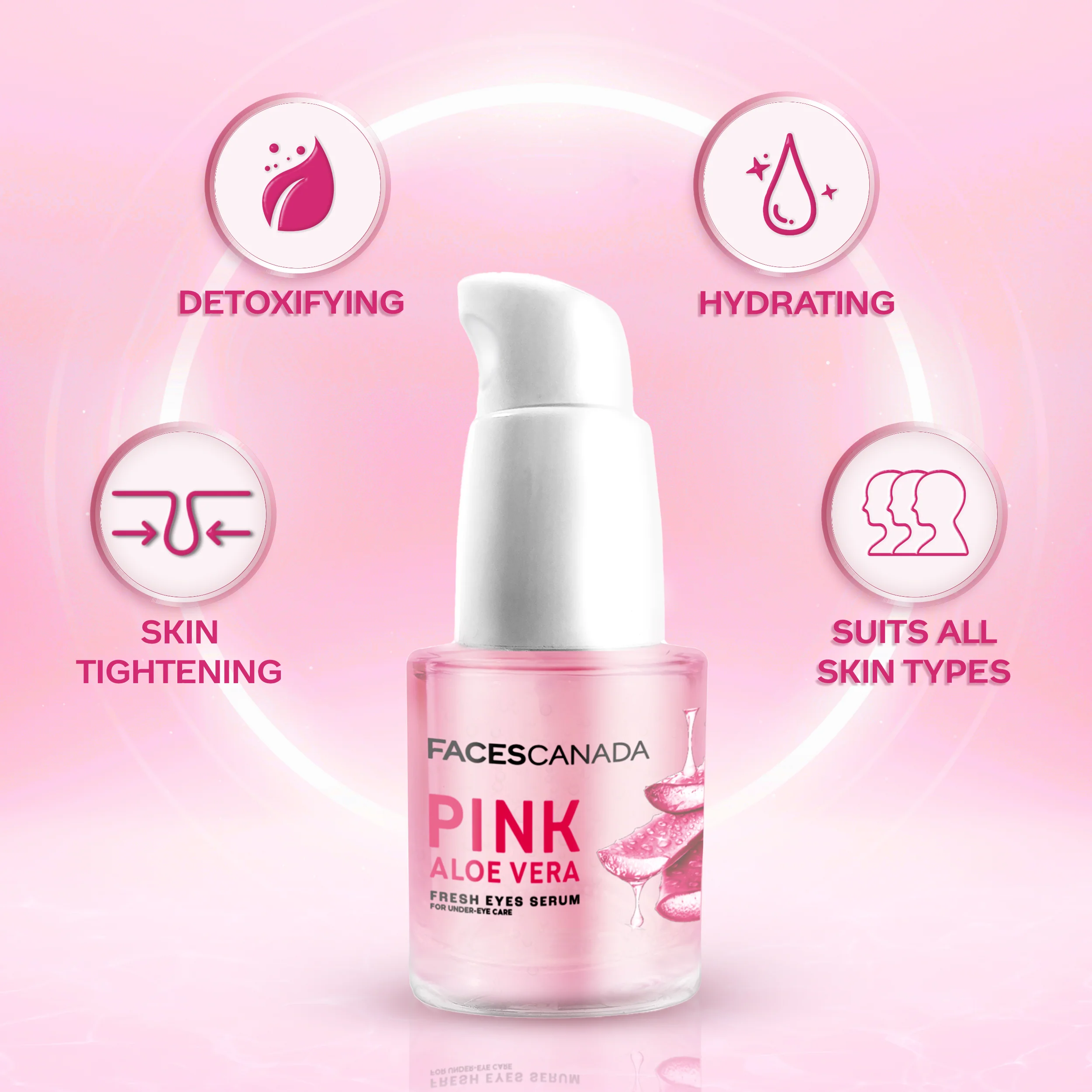 Pink Aloe Vera Fresh Eyes Serum - Image 7