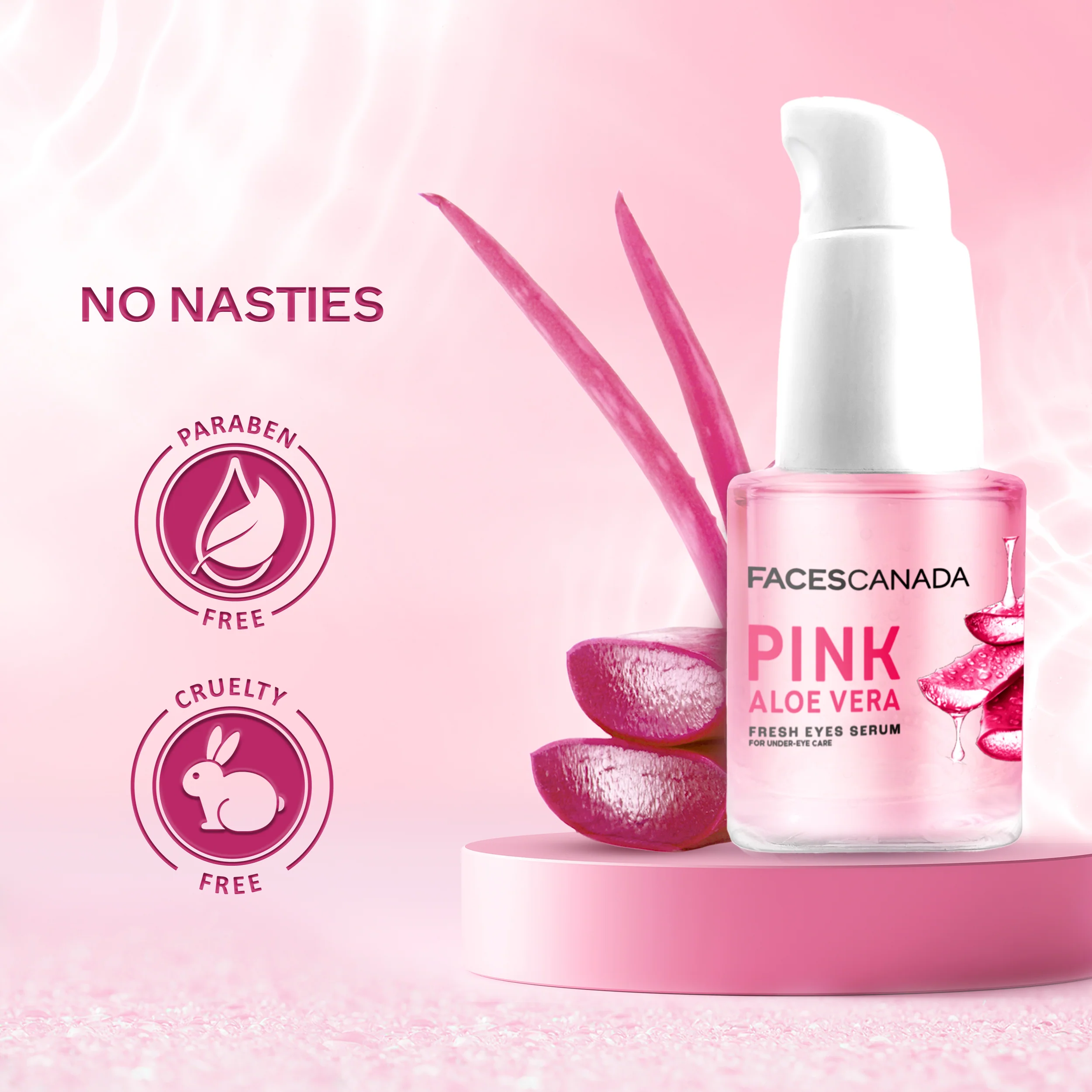 Pink Aloe Vera Fresh Eyes Serum - Image 8