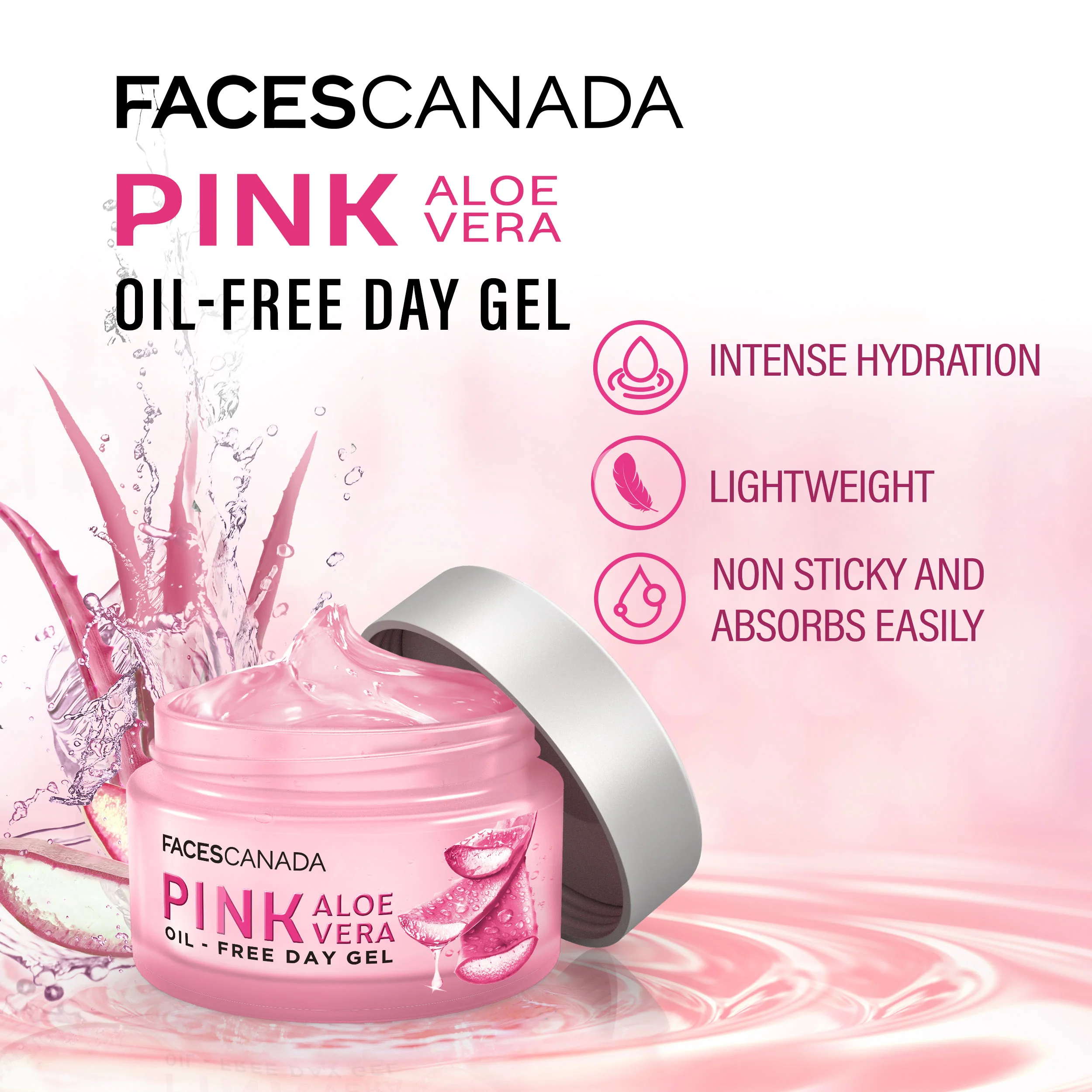Pink Aloe Vera Oil-Free Day Gel - Image 3