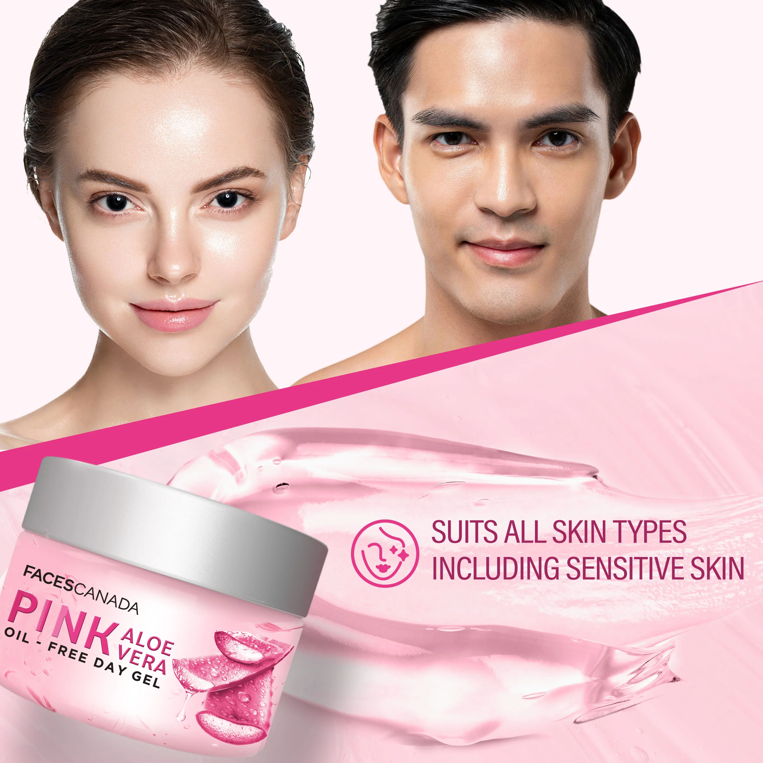 Pink Aloe Vera Oil-Free Day Gel - Image 7
