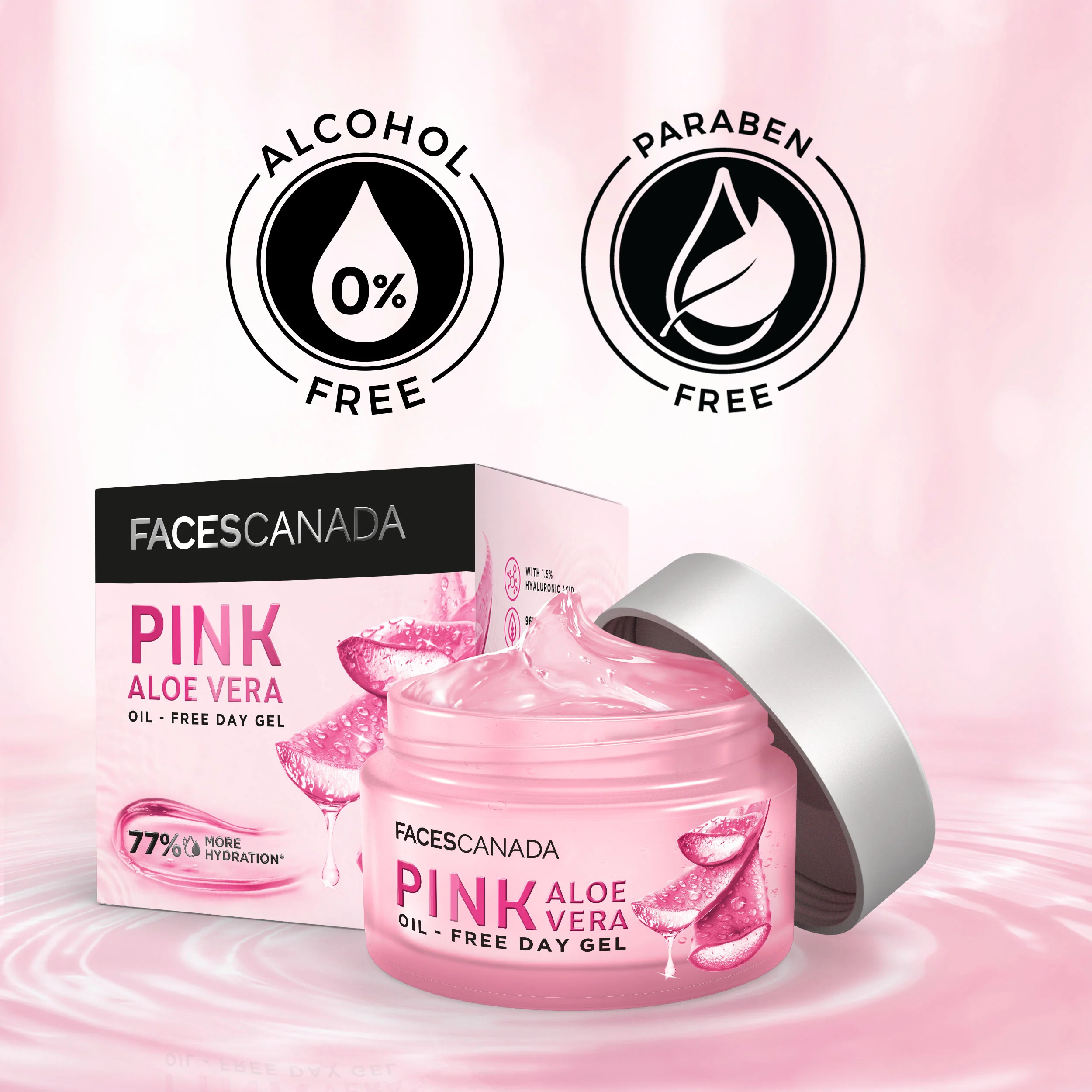 Pink Aloe Vera Oil-Free Day Gel - Image 8