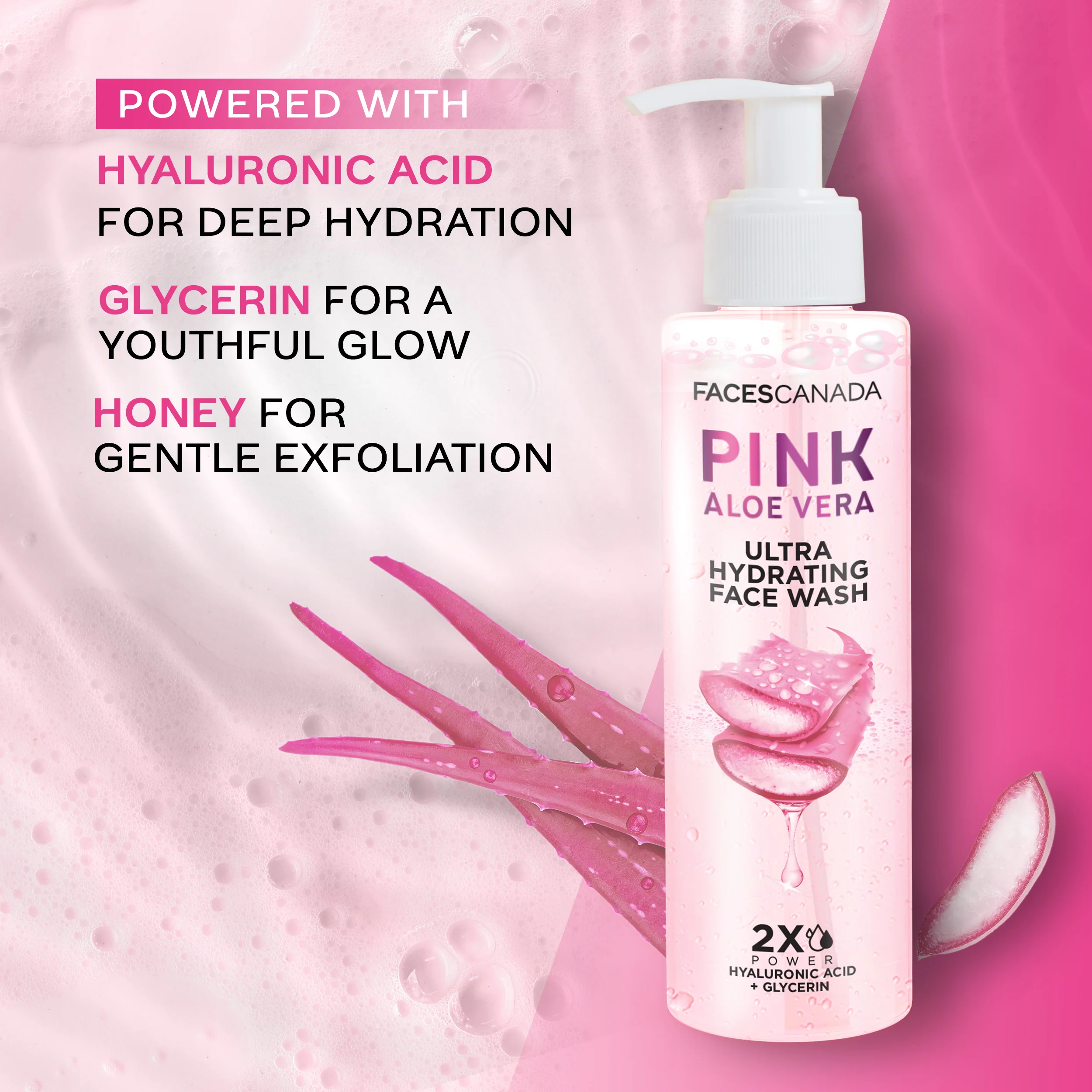 Pink Aloe Vera Ultra Hydrating Face Wash - Image 4