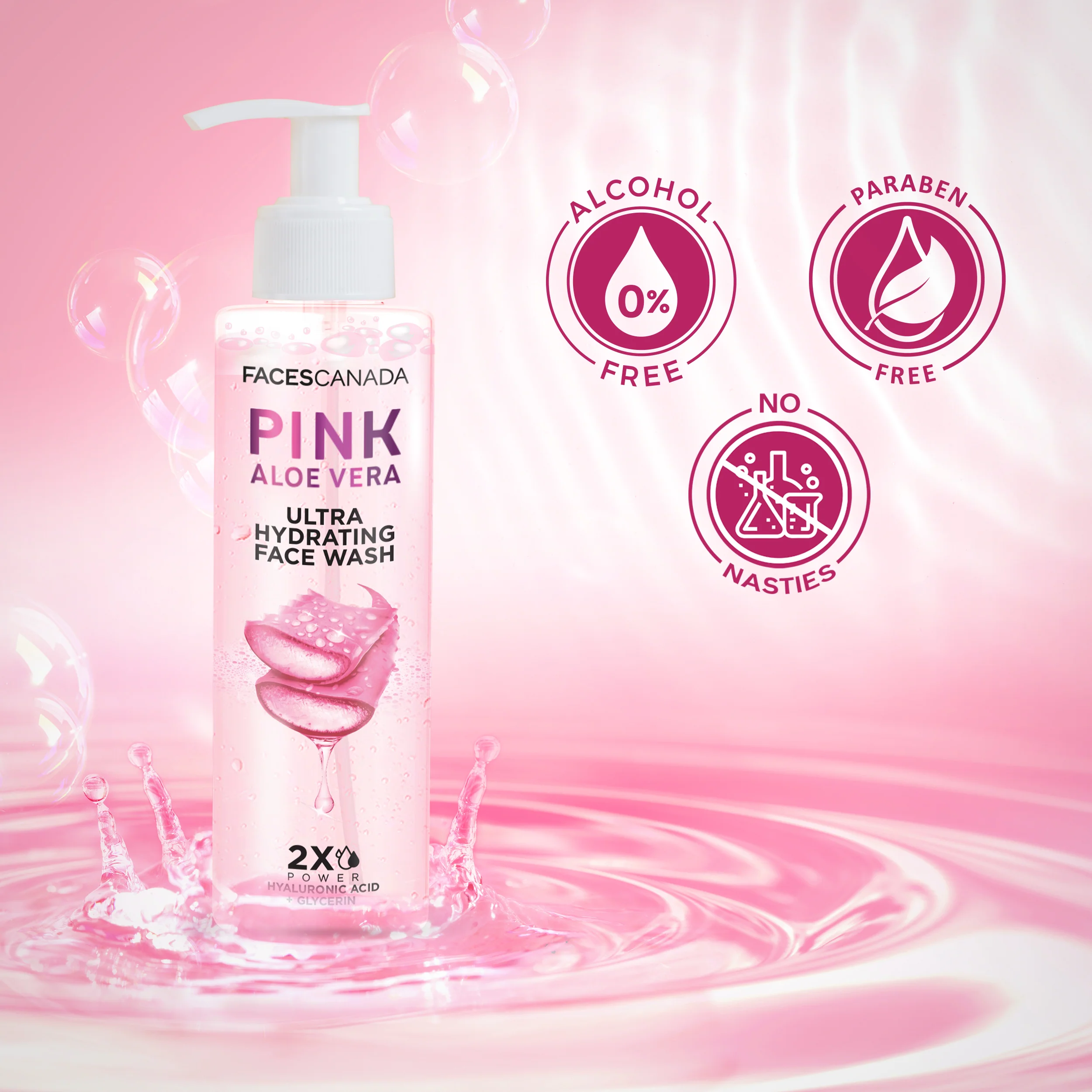 Pink Aloe Vera Ultra Hydrating Face Wash - Image 7