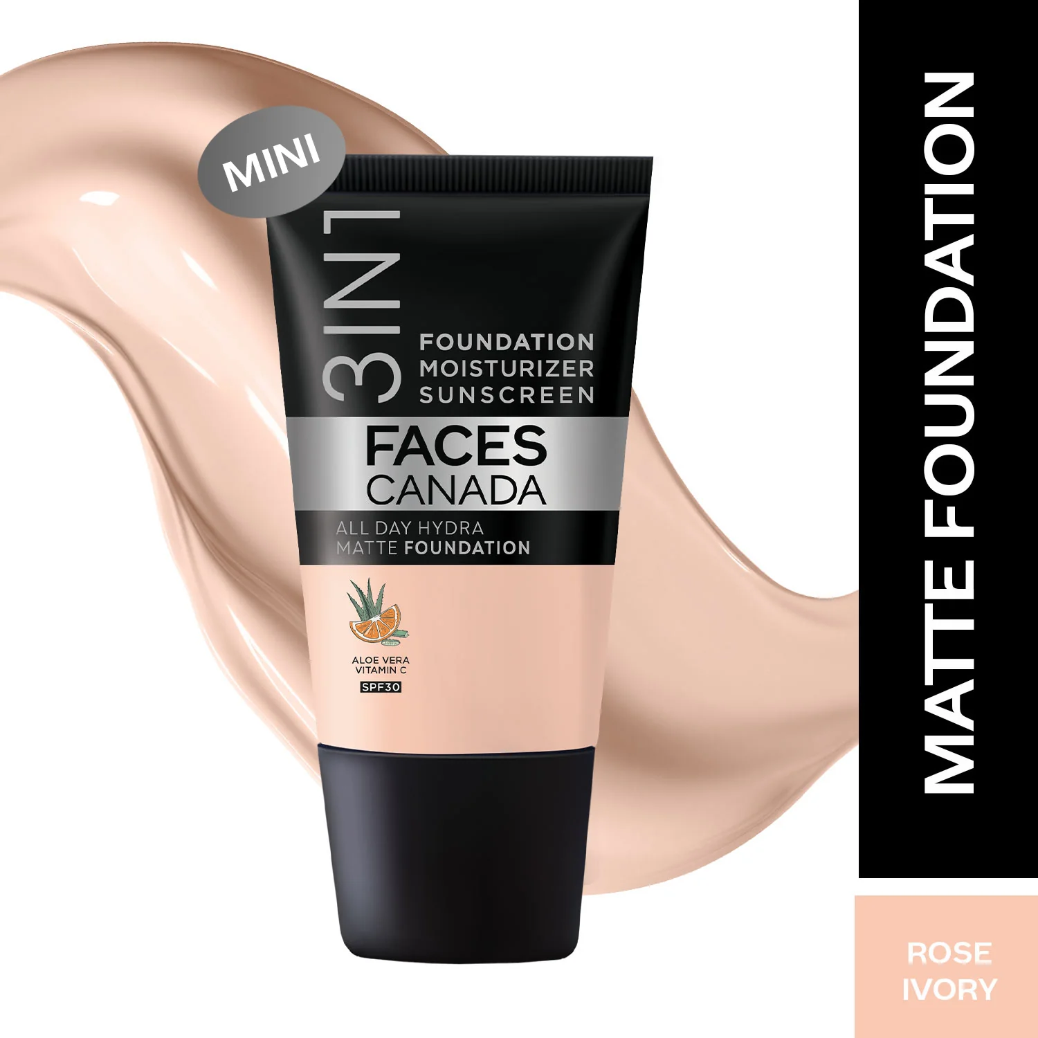 Waterproof Fix & Finish Makeup Kit 1 | Makeup Fixer (50ml) + Hydra Matte Foundation (Mini) - Rose Ivory (18ml) - Image 3