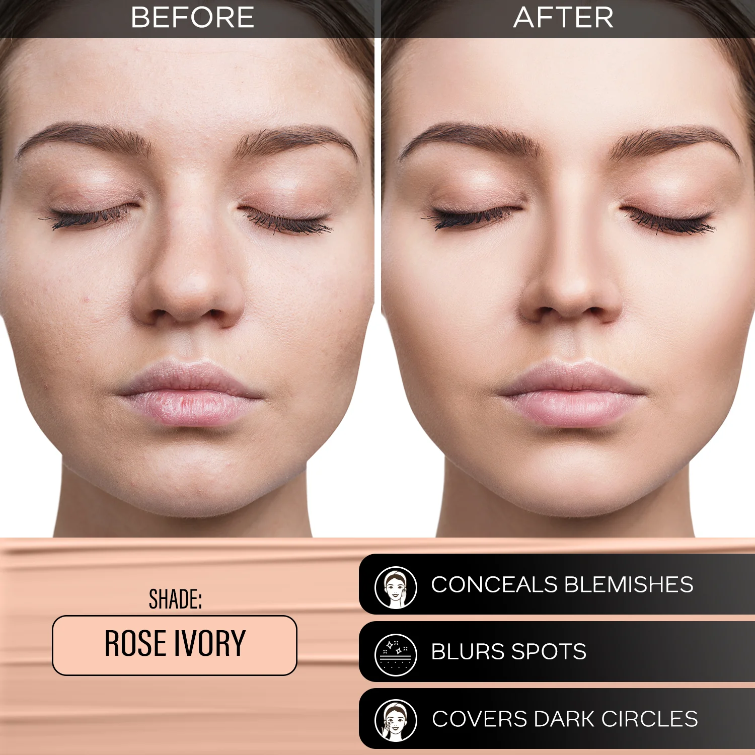 Waterproof Fix & Finish Makeup Kit 1 | Makeup Fixer (50ml) + Hydra Matte Foundation (Mini) - Rose Ivory (18ml) - Image 5